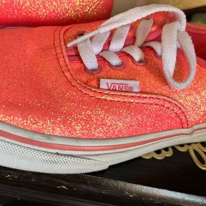 glitter hot pink Vans girls